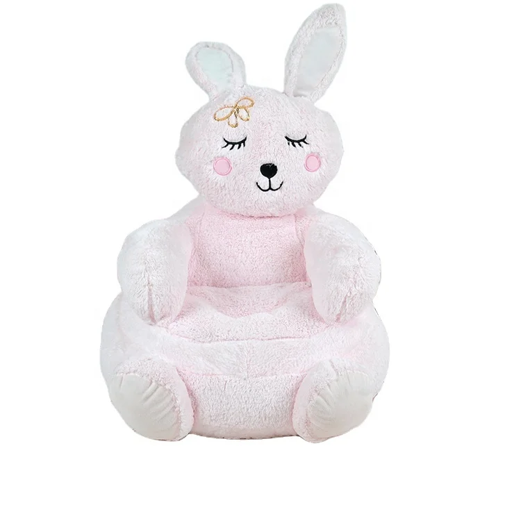 
2020 NEW Cute Plush Stuffed Cartoon animal shaped bunny kids bean bag chair 