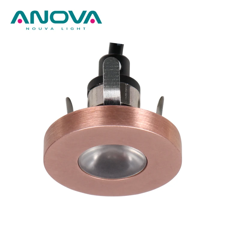 Outdoor proof downlight led ip65 waterproof bathroom 1w 95lm red copper small led spot downlight