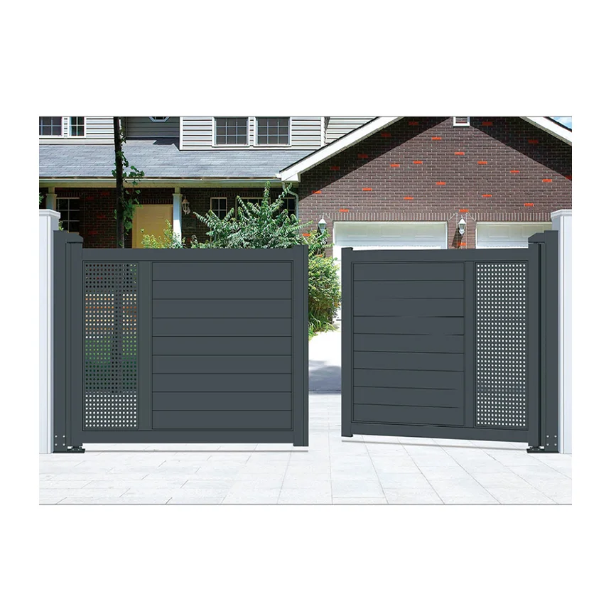 Ace Factory Customized Aluminum Horizontal Louver Auto Gate Sliding for Villa