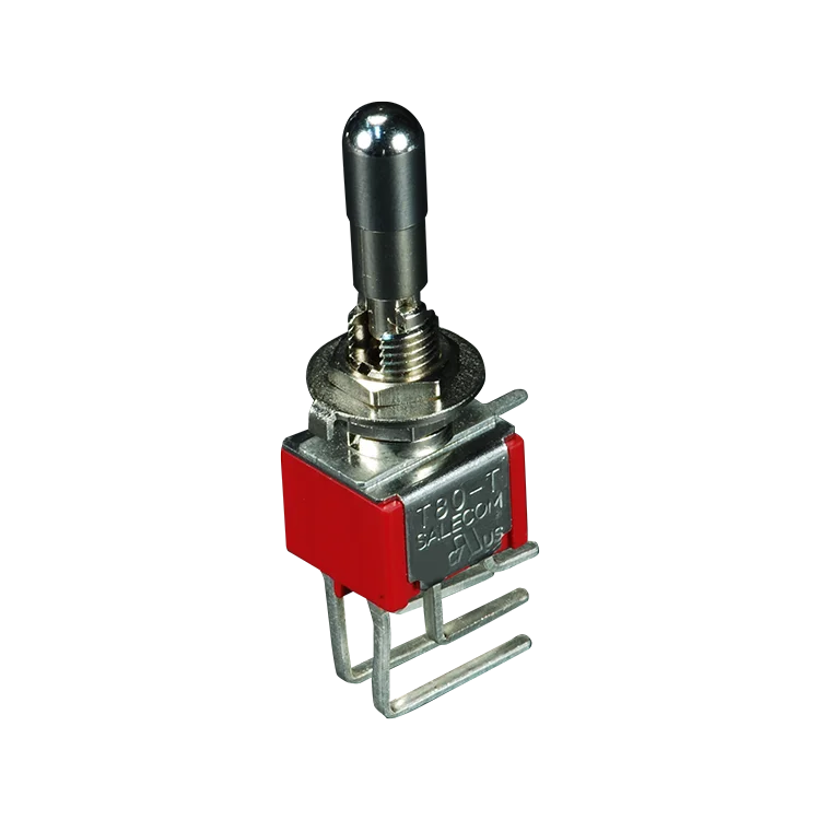 HONGJU T822 on-off-on 125VAC/28VDC Short handle red toggle air switch