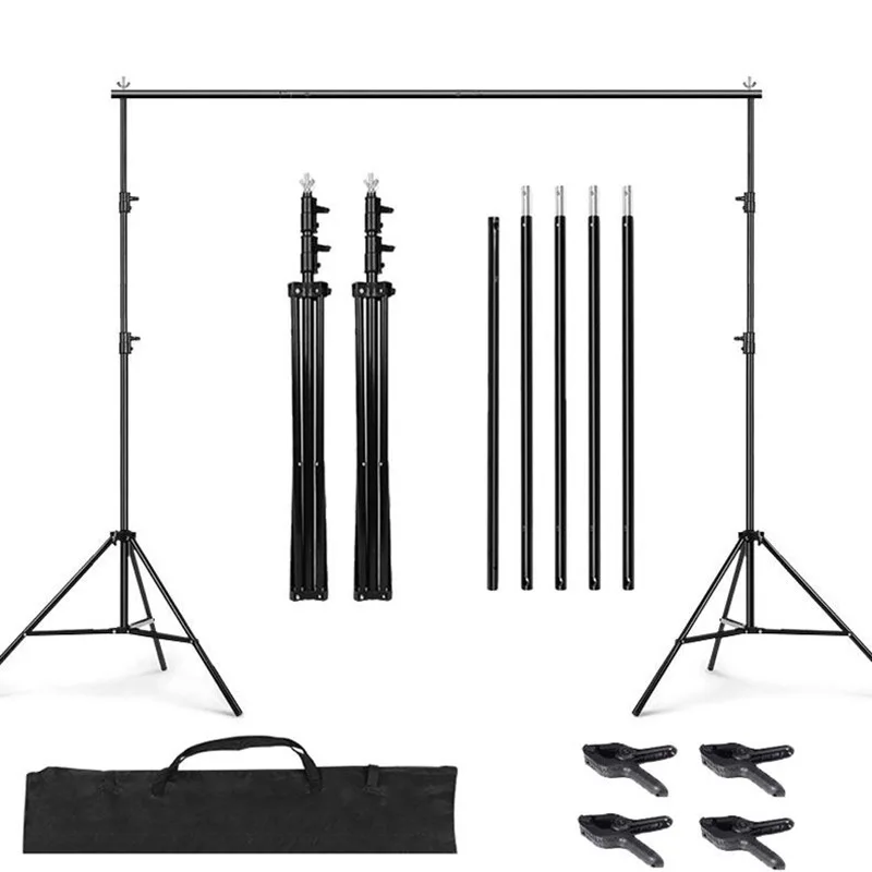 3x5M Metal Background Stand Adjustable Backdrop Stand Banner Advertising Frame Support System with Carry Bag