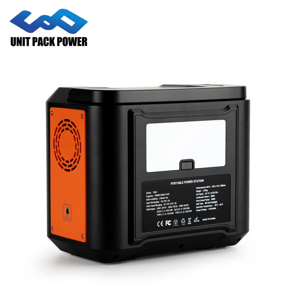 Solor Generator Portable Power Station 300w 296wh Energy Storage Portable Station Power Bank for Camping