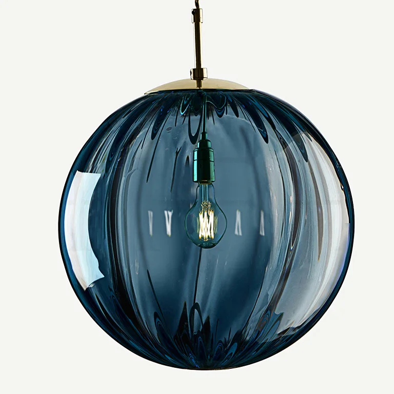 Modern Water Pattern Glass Chandelier Pendant Light For Restaurant Bed Room Cafe Bar