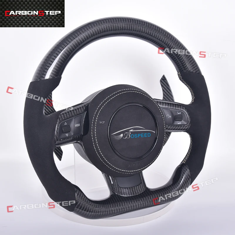 Alcantara Suede Carbon Fiber Steering Wheel For Audi R8
