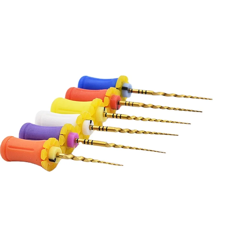 Glin Colorful Niti Super Golden Heat Activation Hand Files Root Canal Treatment Dentist Material