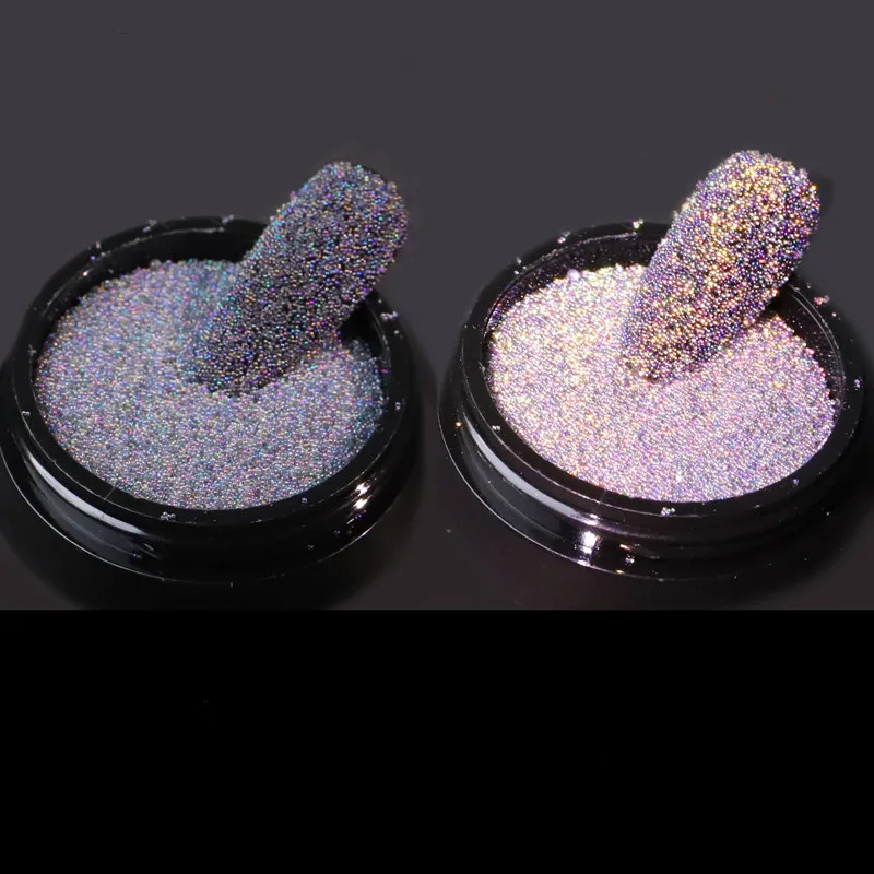 NEW Nail art reflective laser bubble beads new magic fish seed nail decorations flash round beads