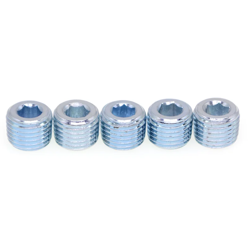 DIN906 DIN913 ANSI/ASME B 18.3 bolt Carbon steel galvanized hexagon socket headless flat tail mechanical thread plug screws