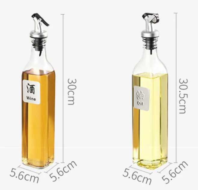 500ml High Borosilicate Glass Kitchen Cooking Olive Oil Storage Bottle