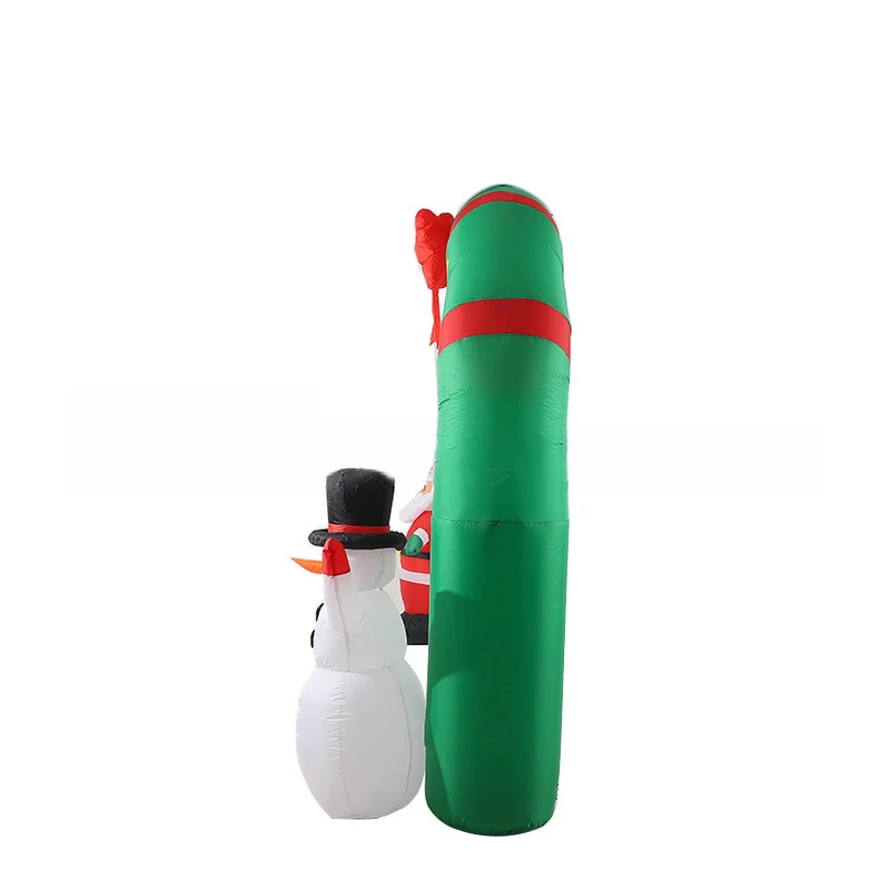 2023 Christmas Decorations 3.1m Inflatable Santa Snowman Inflatable Large Outdoor Christmas Light Arch for Yard Mall Decor