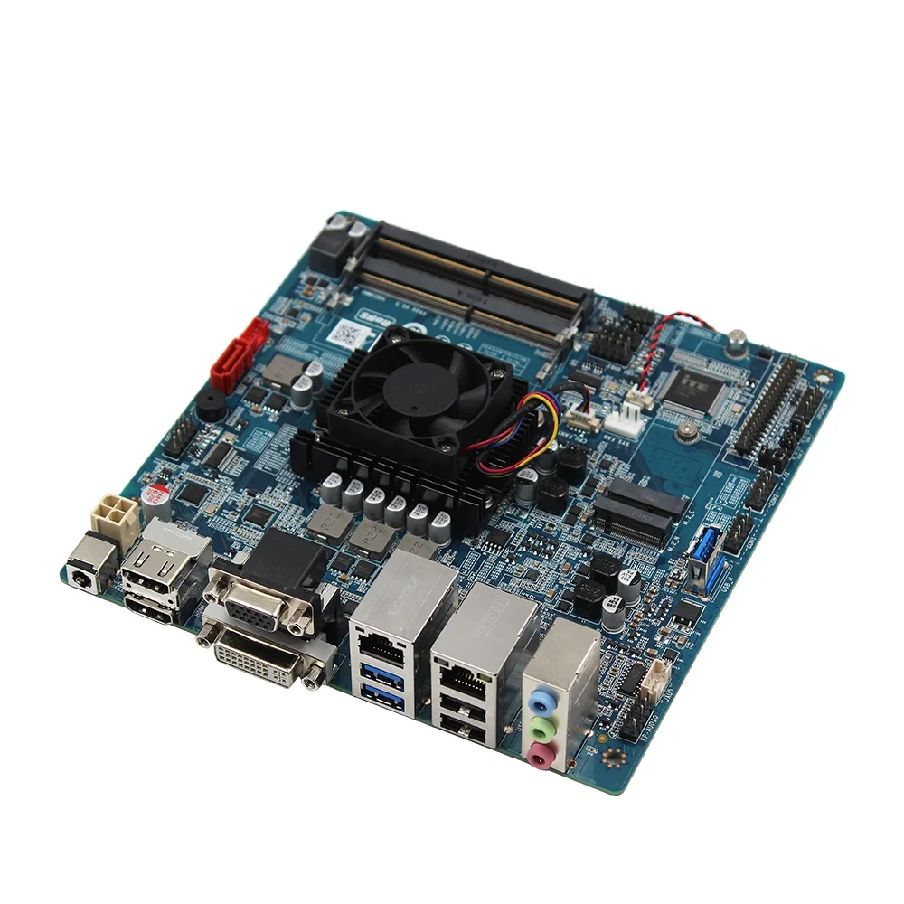 Maxtang Amd Quad Core Processor V1605B  based Mini ITX 2HDMI2.0 1DVI-D 1VGA DDR4 32GB four 4K displays single board