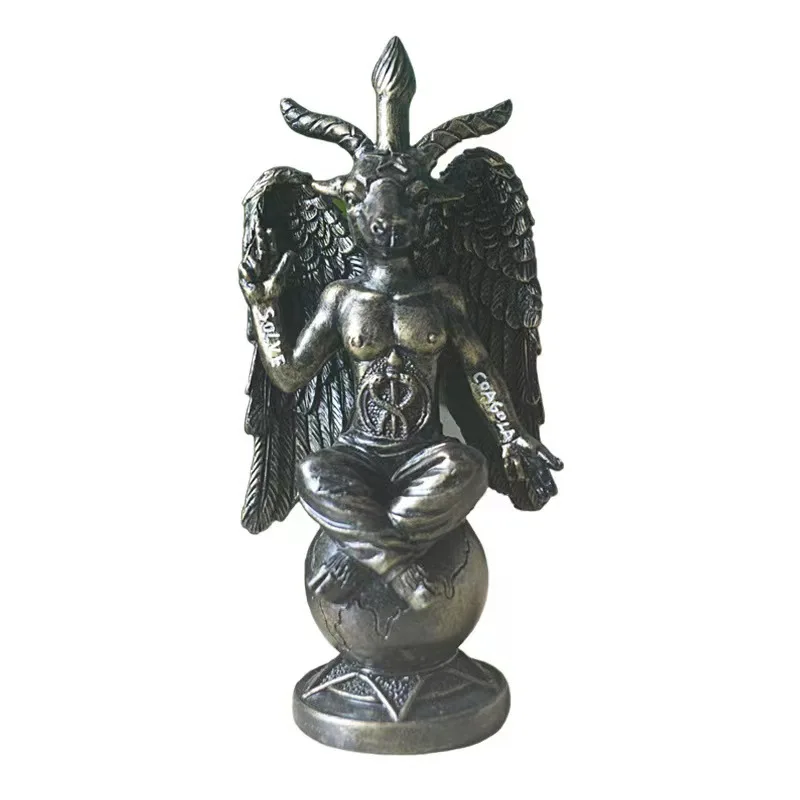 Church Of Baphomet Statue Goat Idol Baphomet Resin Statue Satanic Occultic Illuminati Goat Of Mendes Altar Sculpture Figurine