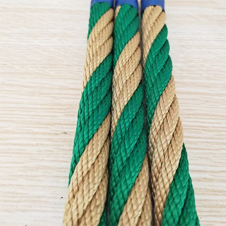 Playground 6 Strand Reinforced Steel  Wire Rope PP combination Rope 16mm