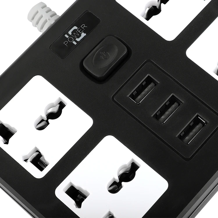 Hot-selling 4 Way Extension Cord With 3 Usb And Type C Ports Usb Power Strip Surge Protector