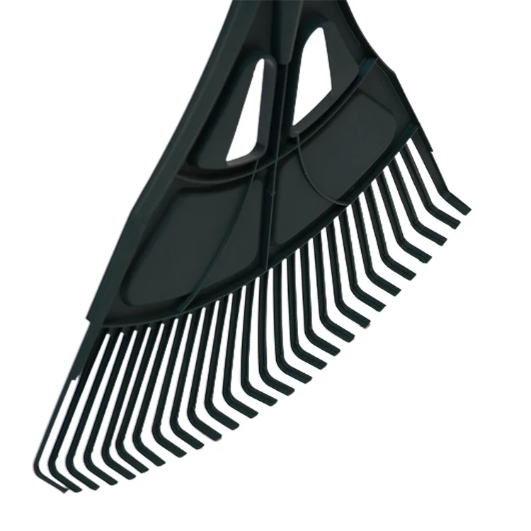 
Leaf Rake Lawn Rake Garden Rake with 157mm long Lightweight Aluminum Handle, Durable Plastic Head 26 Tines 