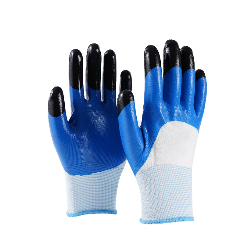 Wholesale Manufacturers Coated Cheap Prices Blue Examination Nitrile Gloves Powder Free