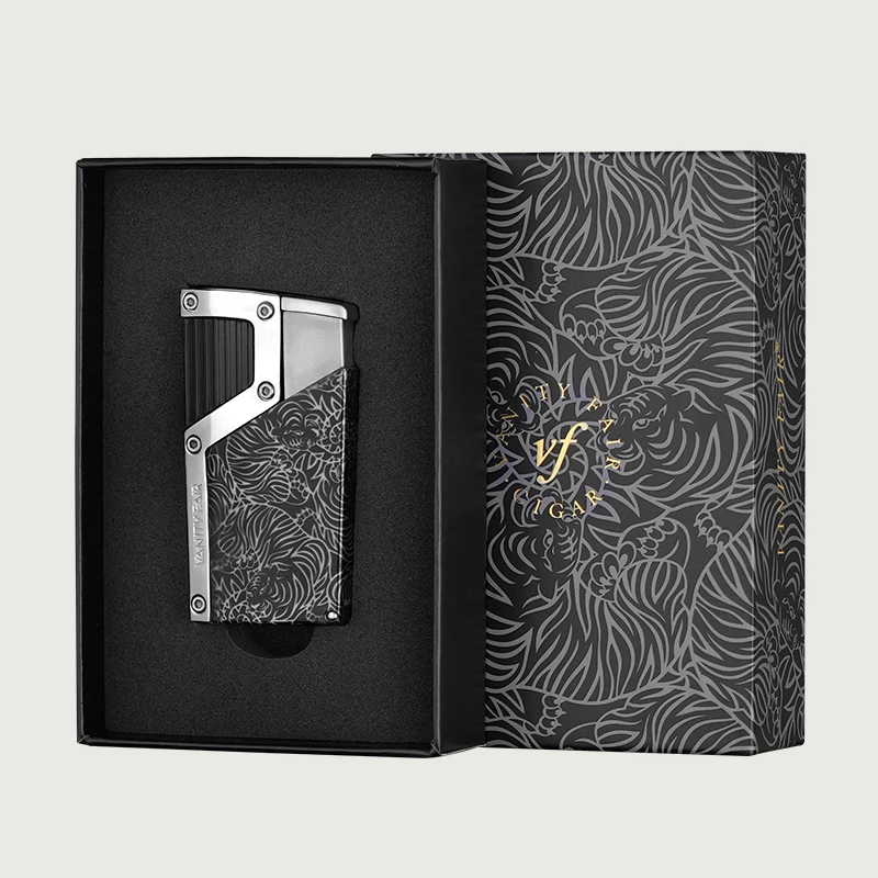 Butane Refillable Gas Lighter Cigar Accessories Luxury Four Flames Jet Torch Cigar Lighter With Gift Box