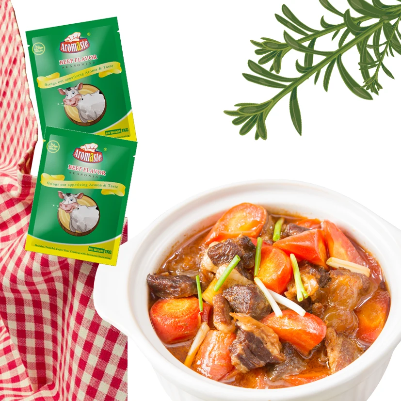 10g Halal Beef Stock Seasoning Powder Food Grade Chicken Flavor Dry Spices and Bouillon Haccp Certified in Carton Packaging