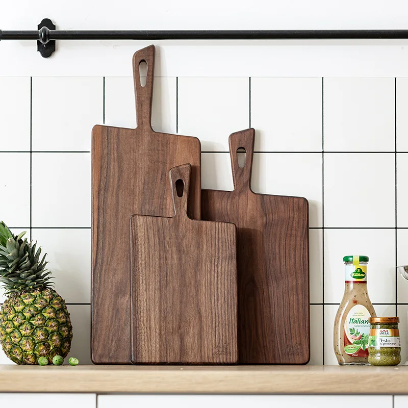 Оптовая продажа, настраиваемая прямоугольная кухонная разделочная доска, Экологичная разделочная доска из Натурального Орехового дерева