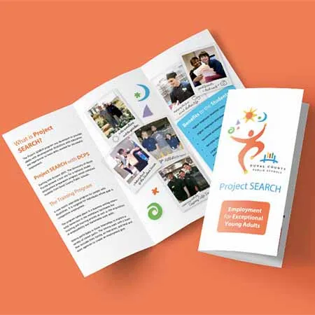 Custom packaging & printing services A5 A4 A3 art paper menu flyer leaflet printing trifold brochure printing