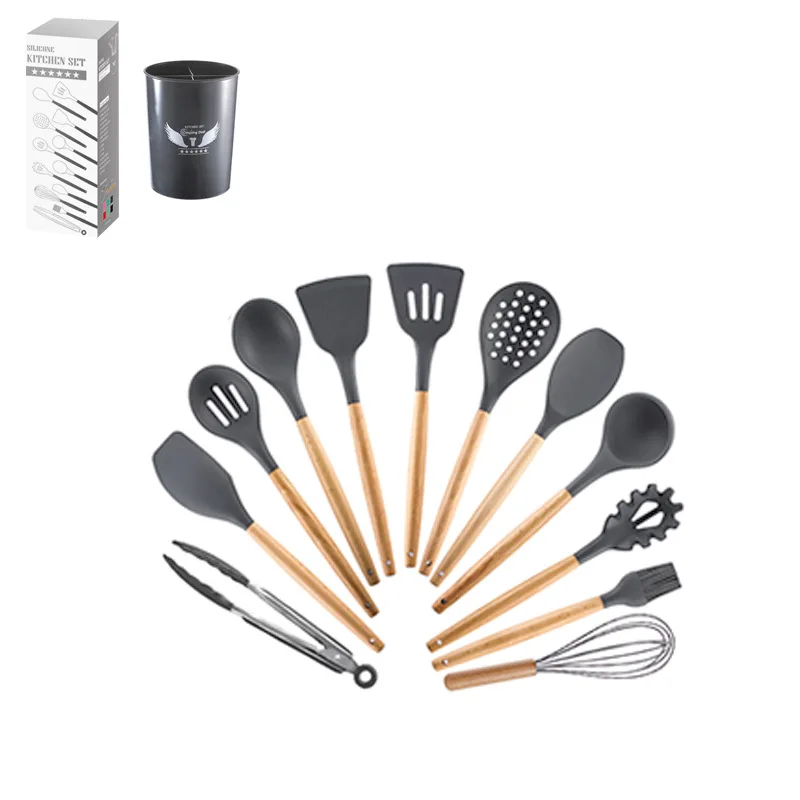 Home 12 piece a set Silicone cooking kitchen utensils set kitchen accessories