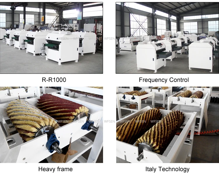 China Factory Profile Plywood Woodwork Dual Heavy Duty Cabinet Wood Brush Sander Machine