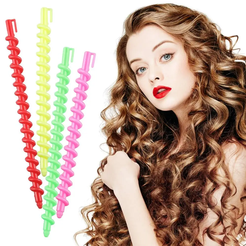 
Plastic Spiral Hair Perm Rod Spiral Rod Barber Hairdressing Hair Rollers Salon Tools for Women Girls 