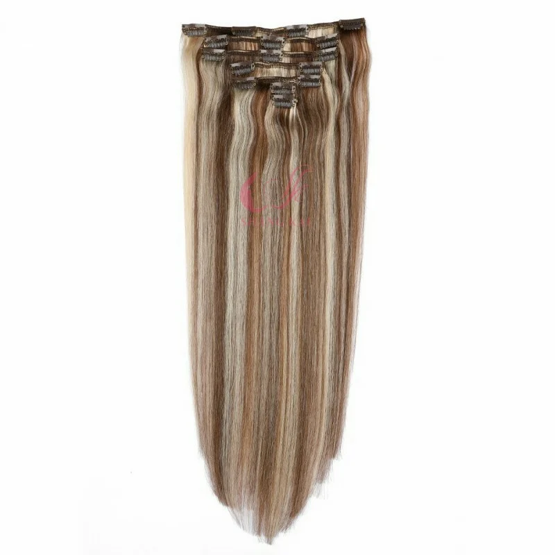 Most Popular Style clips in extensions human hair highlight color hair clip in extensions with hair clips