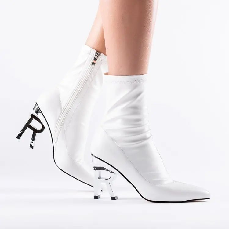 girls latest fashion winter boots custom women chrome high heel ankle boots