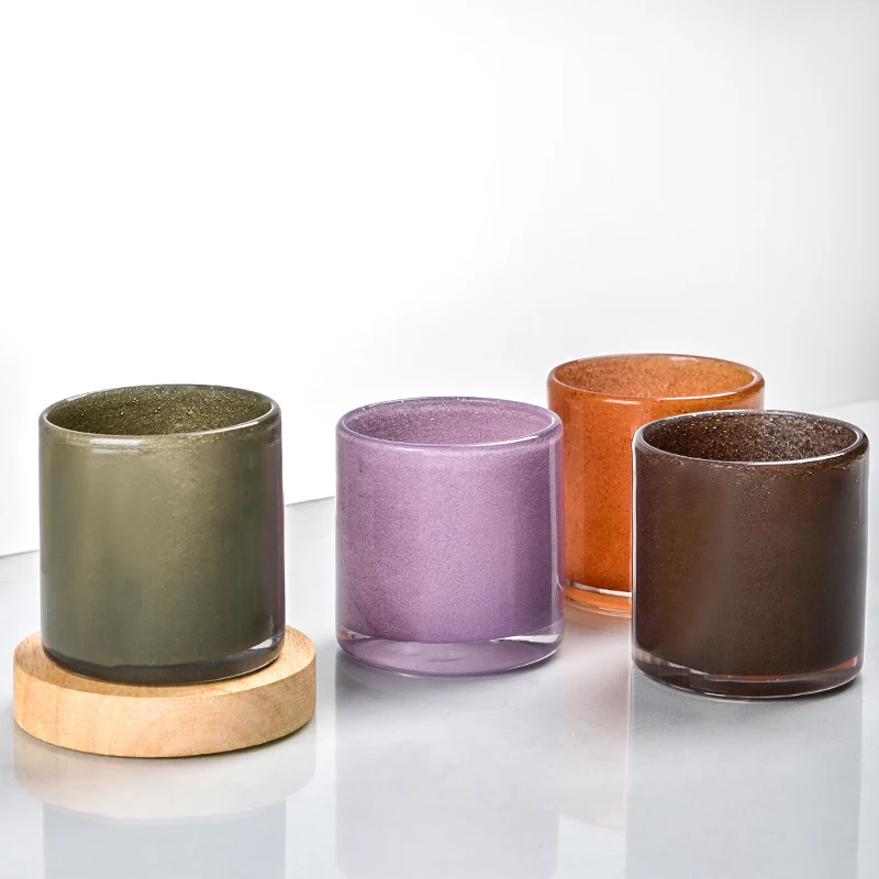 Best Sellers Handmade Lead-free Crystal Colored Candlestick Glass 3.1 x 3.1Inch Candle Holder Bulk Set of 4 Colourful