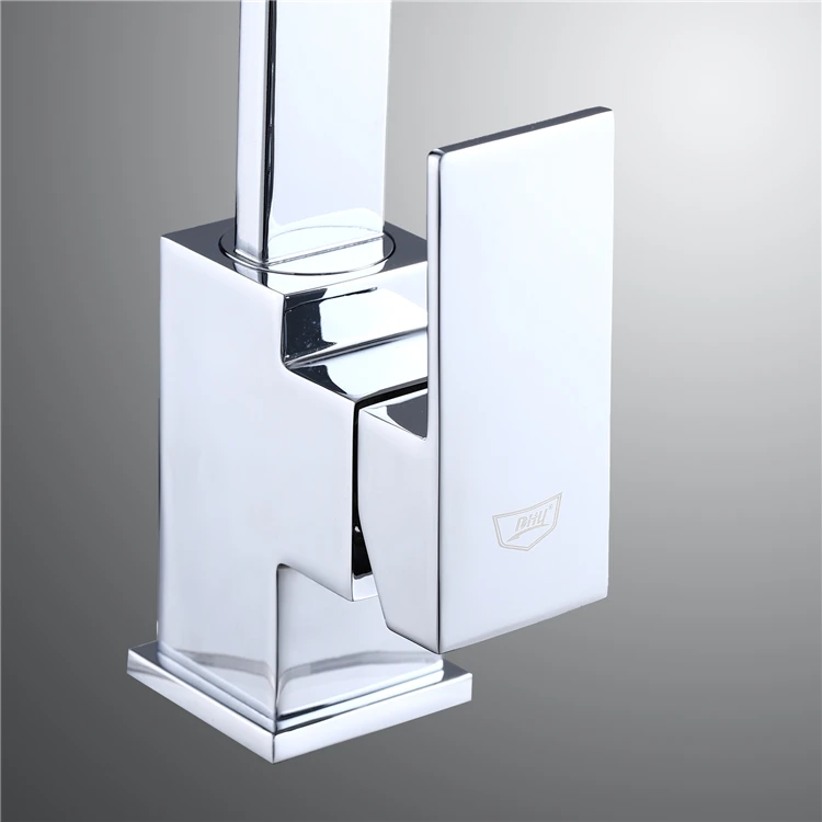 High quality deck mounted single handle hot cold water kitchen faucet sink mixer tap