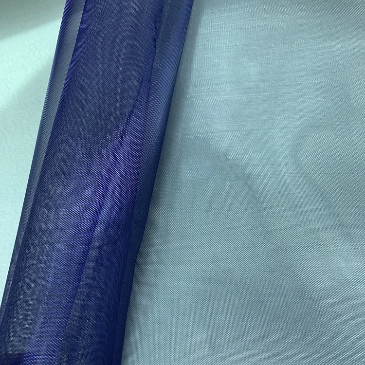 
100 Polyester Sliver Plated Metallic Ripstop Mesh screen mesh Fabric 