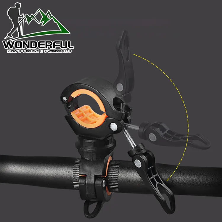 Black Plastic Clip Multifunctional Rotating Light Stand Bicycle Accessories Mobile Holder