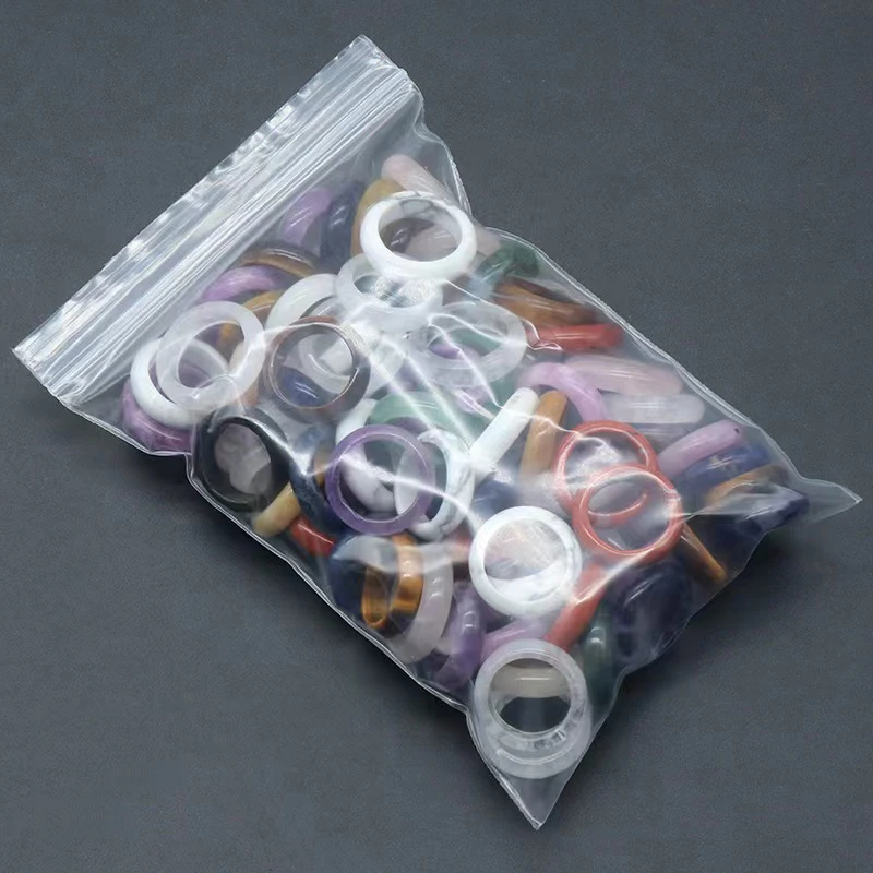 Natural gemstone rings crystals healing stone agate ring rose quartz amethyst rings Wholesale