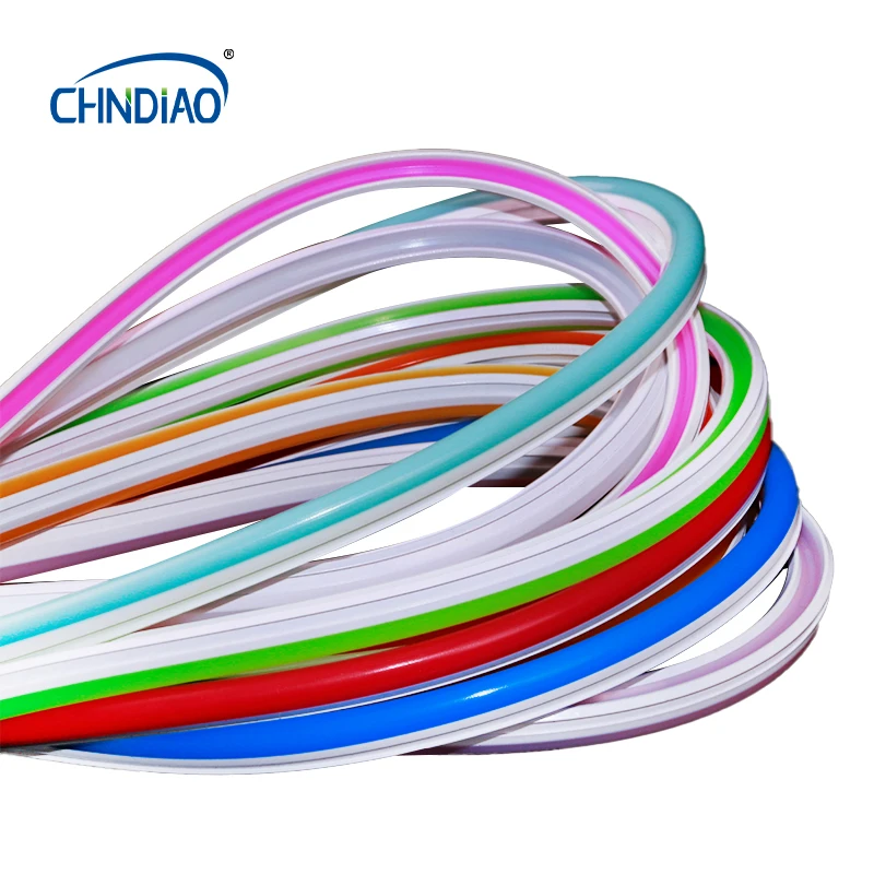 Multicolor diy neon led flex bendable light silicone tube 12v 24v mono color neon strip lights