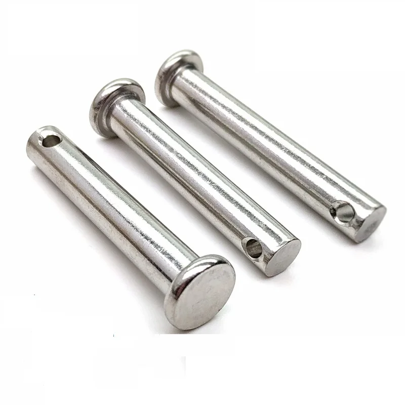 Factory Hot All size Chine supplier DIN1444 high tension 8mm Stainless steel hole flat head clevis pin with head