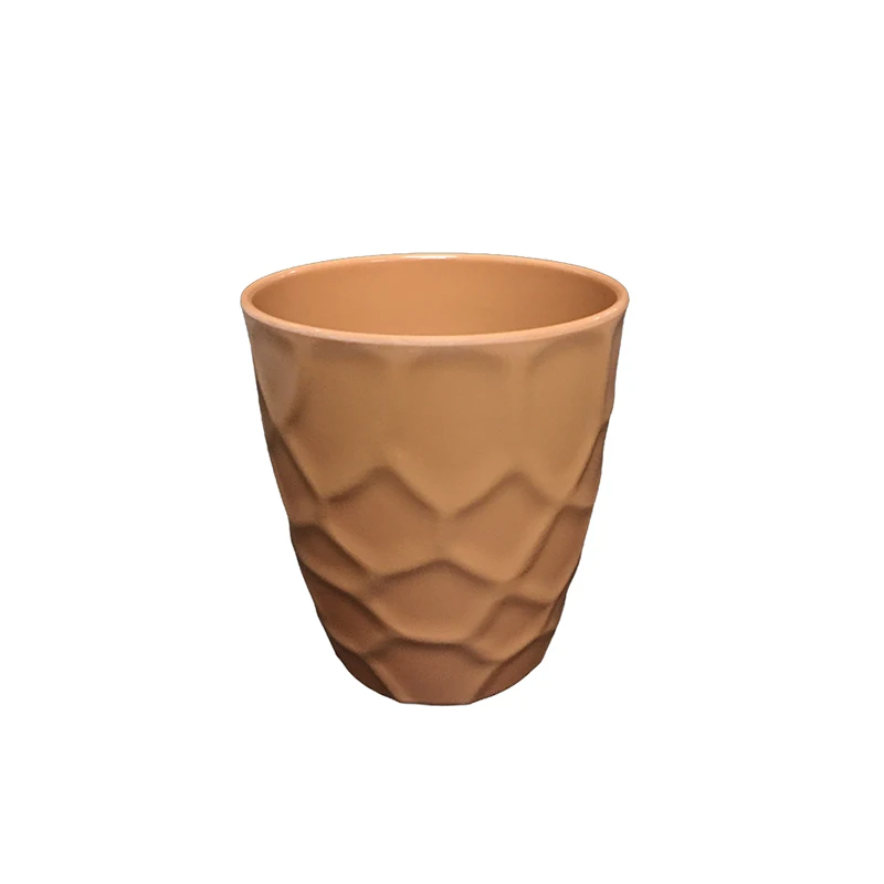 New Creative Design Imitation Stone Pattern Melamine Ceramic Orchid Planter Pot Floor Bonsai With Hole For Sale