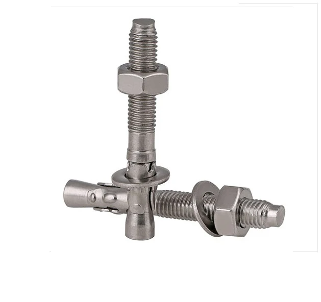 Ss304/Ss316 Stainless Steel Post Tension Wedge Anchor with Nut and Washer