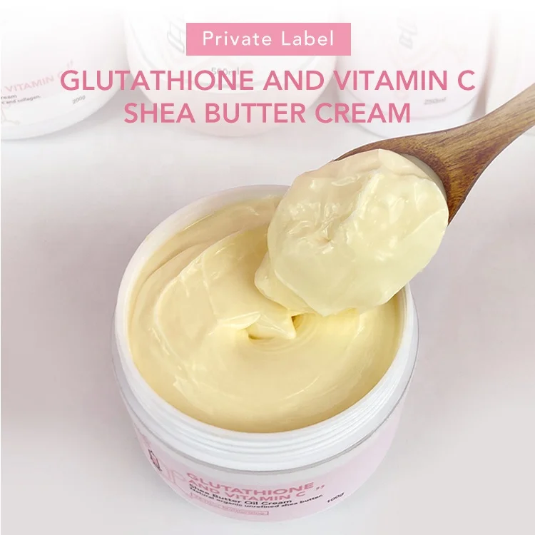 Private Label Skincare Product Natural Brightening Body Lotion Deep Lightening Shea Butter Cosmetic Cream For Daily Use