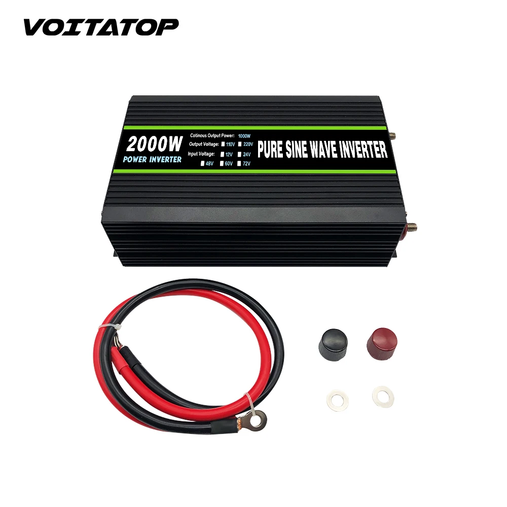 2000W Home Power Inverters 12V 24V to 110V 220V Pure Sine Wave Inverter 1000w