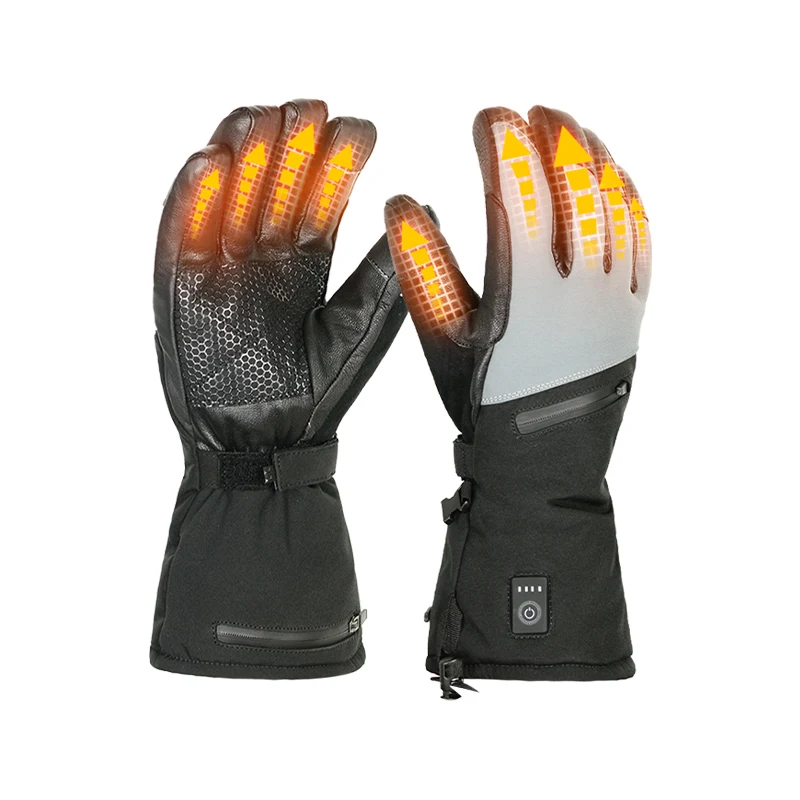 Custom winter smart gloves warm outdoor sports ski motorcycle electric heating waterproof gloves
