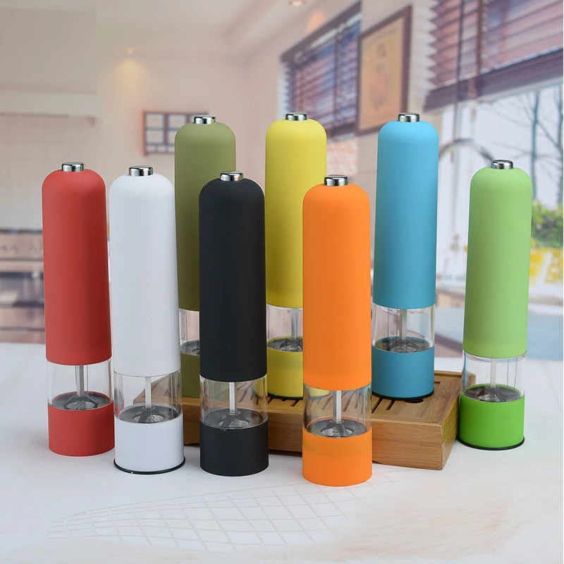 HE022 Kitchen tools battery power electric pepper grinder mill electric salt and pepper grinder