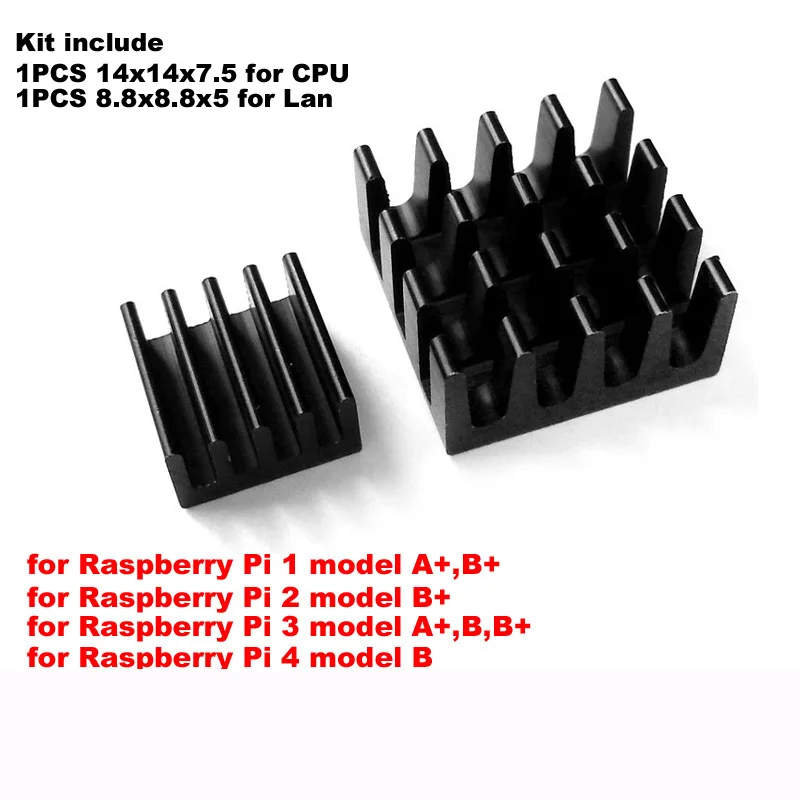 Custom Copper Mini PC Raspberry Pi 4 3 2 1 Model B A Plus Processor RAM Memory Lan Chip Heat sink Cooling