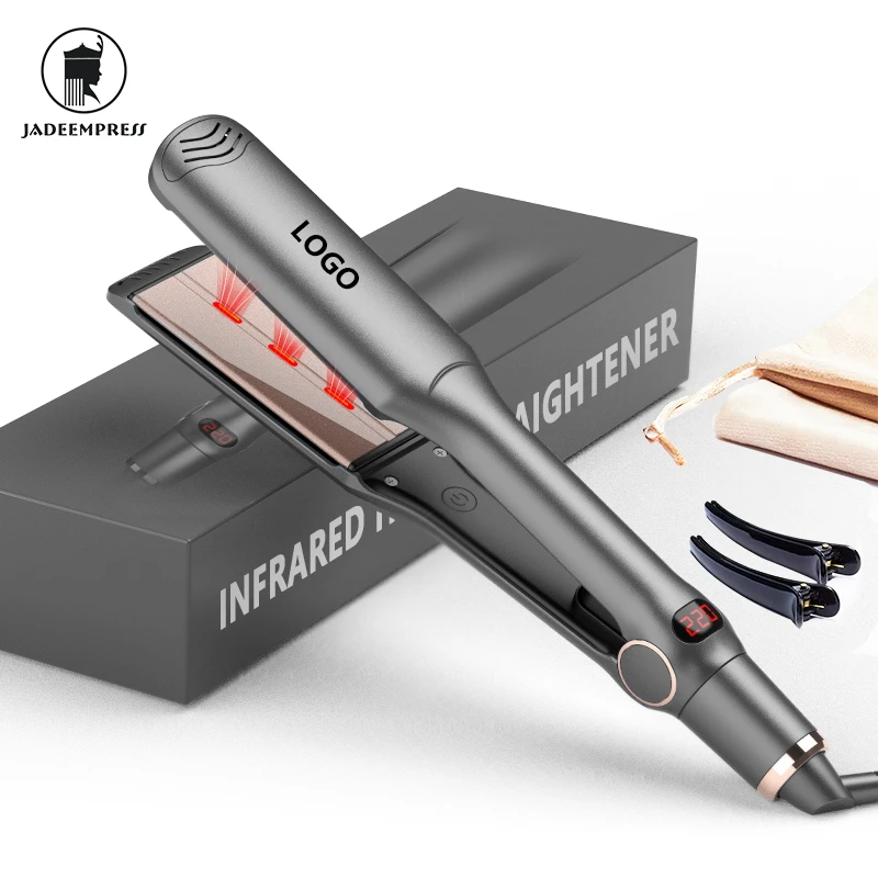 Wide Plate Top Quality Infrared Professional Titanium Brazilian Popular Model Flat Iron Hair Straighteners