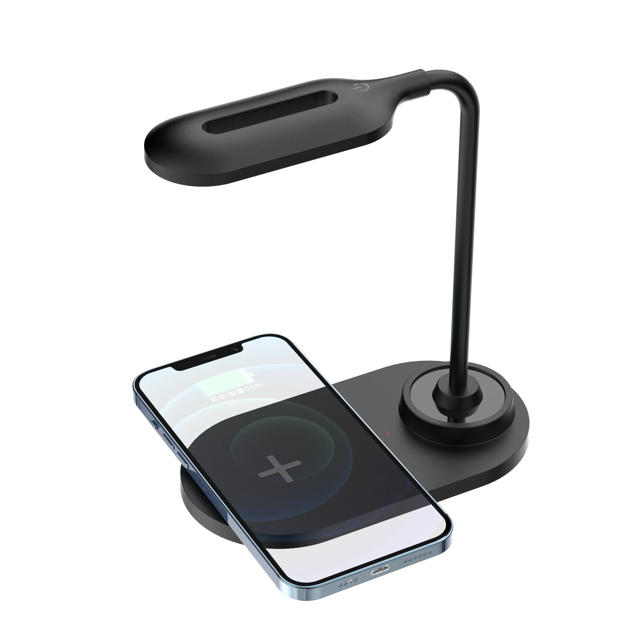 2024 New Arrival Eye-protection Led Desk Lamp Dimmable Touch Working Desk Lamp With 15W Wireless Charger for Home and Office