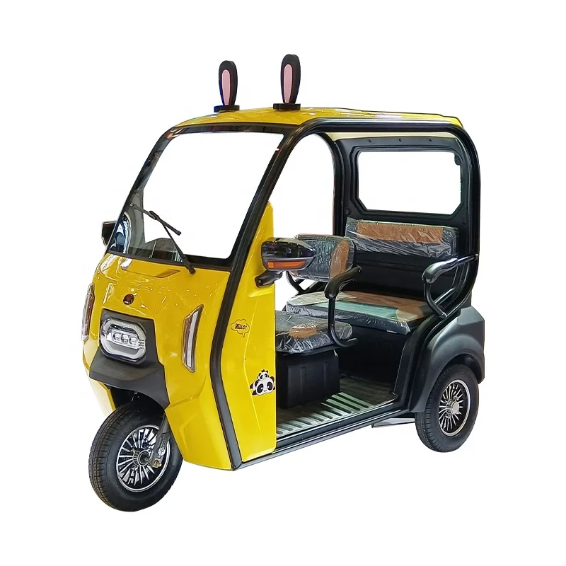 Motorized Passenger Transport 3-Wheels Electric Tricycle Half Open 3W Electric Rickshaw