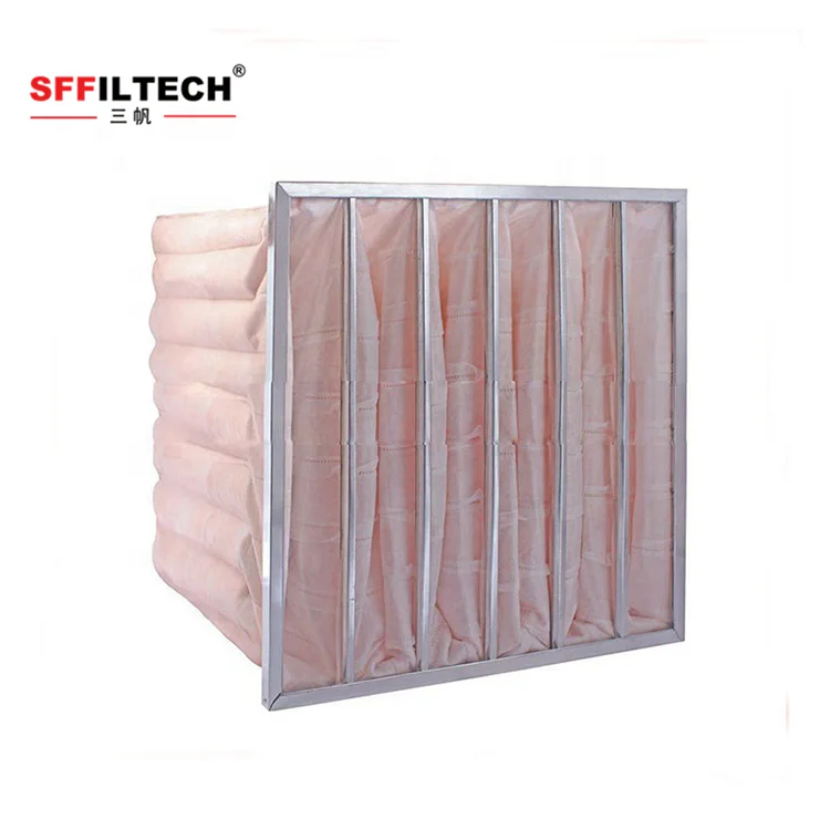 Replacement Medium Efficient Washable Synthetic Fiber Pocket HVAC Air Filter Manufacturer Dust Collector
