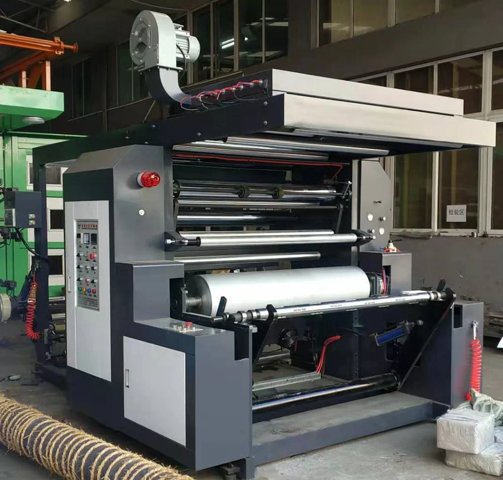 4 colour roll paper polythene food packaging bag pp woven sack flexo machine flexografic press printing machine