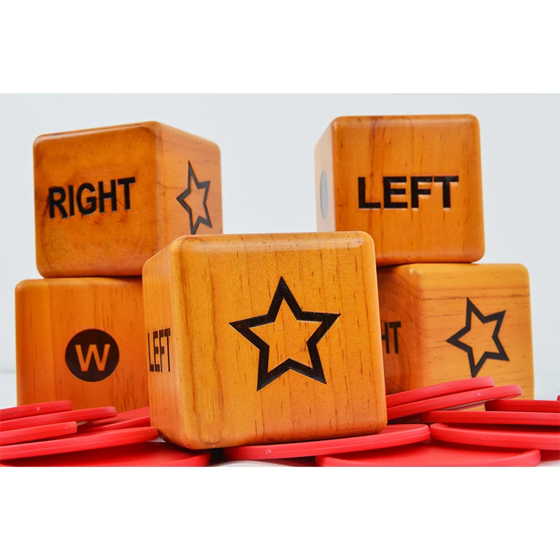 Wooden Dice yard game set silk screen custom logo  for family