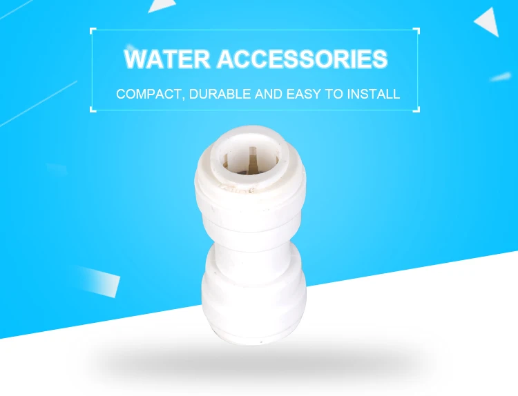 High quality 1/4-1/4 Straight Push Water Filter Connect Quick Plastic Fitting Connector
