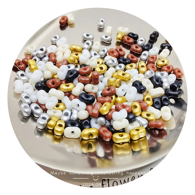 Diy Accessory 3*6mm Multicolor Loose Glass Seed Beads for Bracelet , Wholesale 10g/bag Solid Color Glass Peanut Beads for DIY